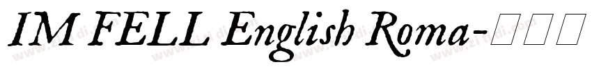 IM FELL English Roma字体转换